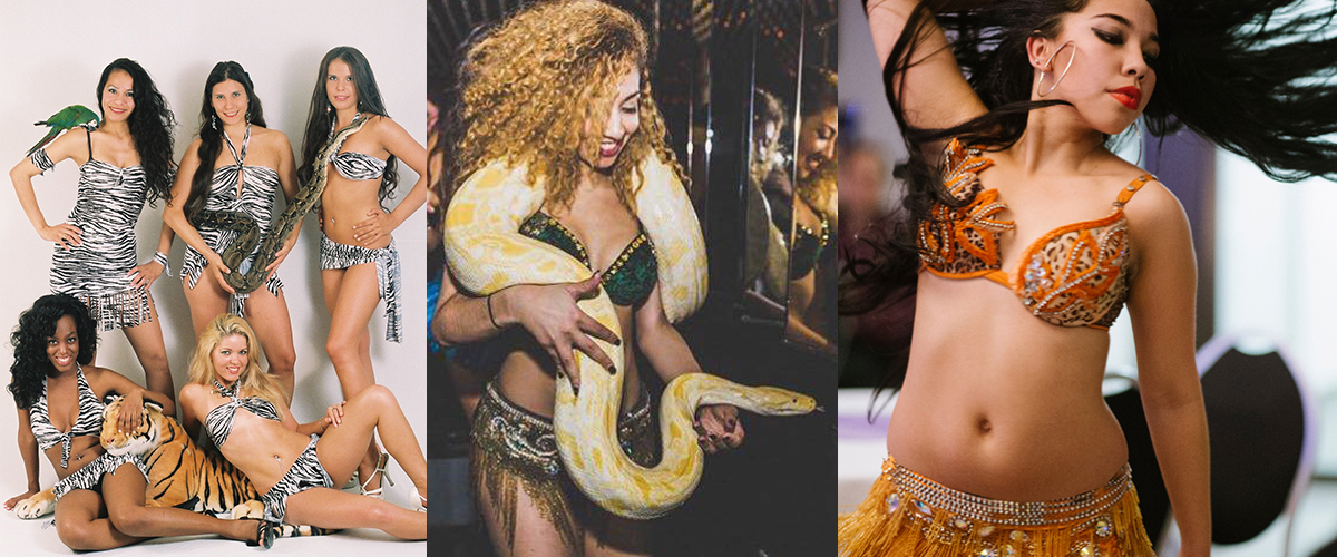 Buikdanseressen met slangen