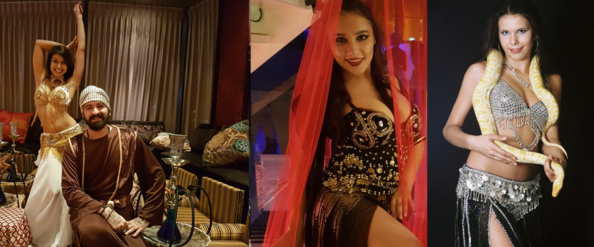 Slangenbezweerder met een lavender Albino